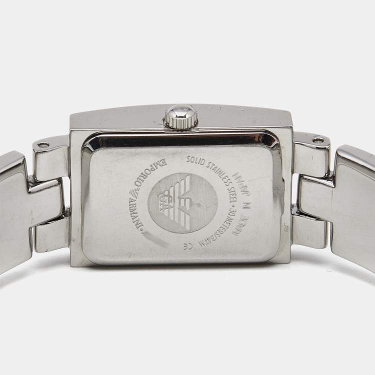 Pre Owned Emporio Armani Blue Stainless Steel AR5416 Women's Wristwatch 17.50 mm