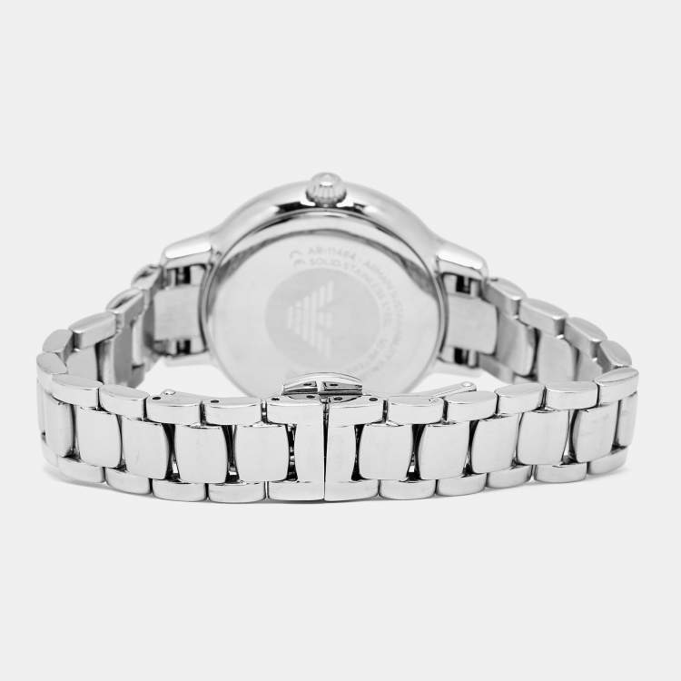Pre Owned Emporio Armani AR11484 Mother Of Pearl Stainless Steel Women's Wristwatch 32 mm