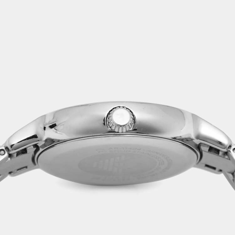 Pre Owned Emporio Armani AR11484 Mother Of Pearl Stainless Steel Women's Wristwatch 32 mm
