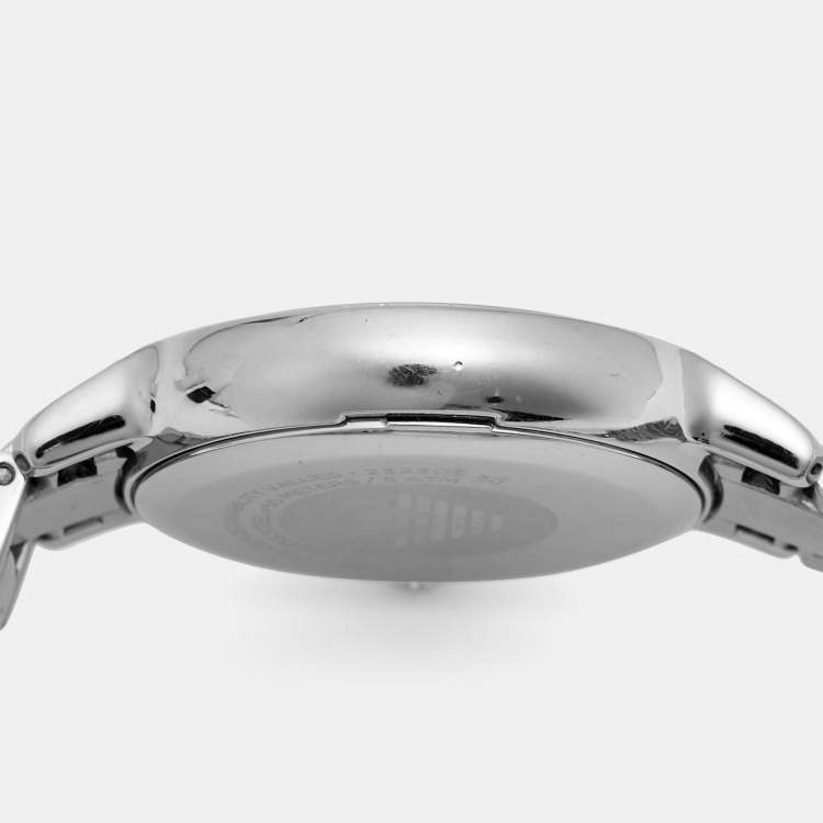 Pre Owned Emporio Armani AR11484 Mother Of Pearl Stainless Steel Women's Wristwatch 32 mm