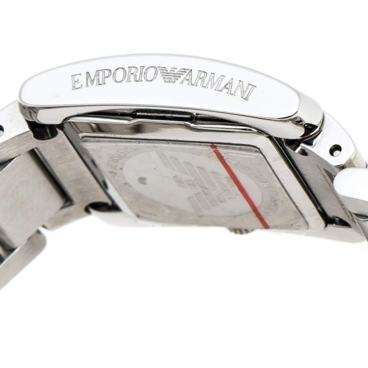 Pre Owned Emporio Armani Peach Stainless Steel AR5710 Women's Wristwatch 23 mm