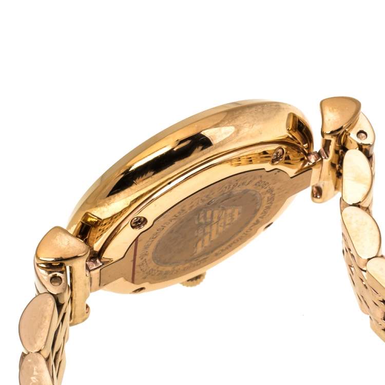Pre Owned  Emporio Armani Mother Of Pearl Rose Gold Tone Stainless Steel Classic AR1909 Women's Wristwatch 32 mm