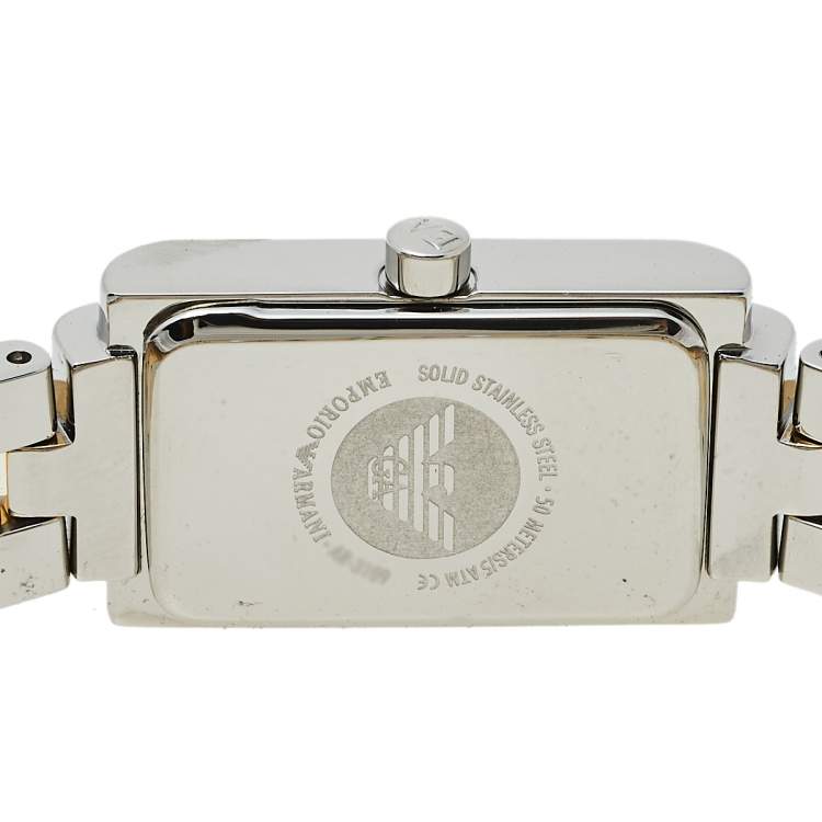 مملوكة مسبقًا Emporio Armani Blue Mother Of Pearl Stainless Steel AR3109 Women's Wristwatch 16 mm