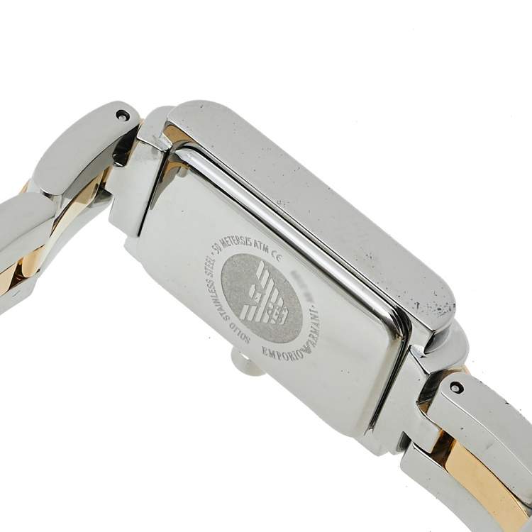 مملوكة مسبقًا Emporio Armani Blue Mother Of Pearl Stainless Steel AR3109 Women's Wristwatch 16 mm