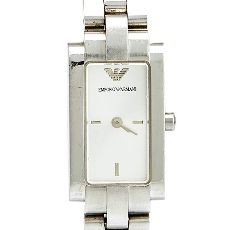 مملوكة مسبقًا Emporio Armani Silver Stainless Steel AR5433 Women's Wristwatch 16 mm