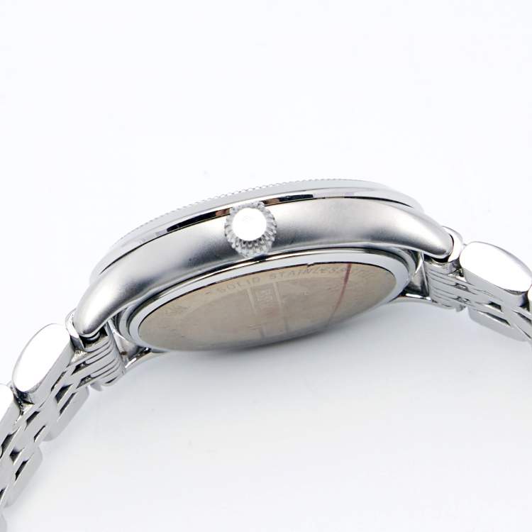 Pre Owned Emporio Armani Mother Of Pearl Stainless Steel Classic AR1803 Women's Wristwatch 26 mm