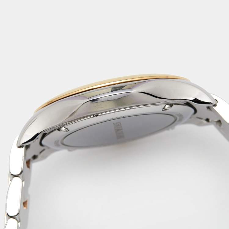 Pre Owned Emporio Armani Mother of Pearl Two Tone Stainless Steel Esedra ARS8503 Women's Wristwatch 35 mm