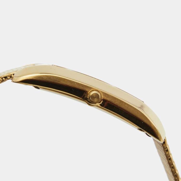 مملوكة مسبقًا Emporio Armani Mother of Pearl Gold Plated Stainless Steel AR2016 Unisex Wristwatch 31 mm