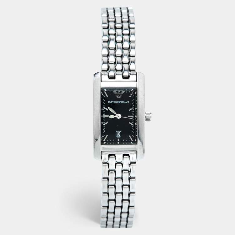 Emporio Armani Black Stainless Steel AR-0116 Women's Wristwatch 21 mm ...
