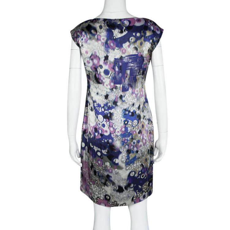 Pre Owned Erdem Multicolor Digital Printed Silk Sleeveless Dress M
