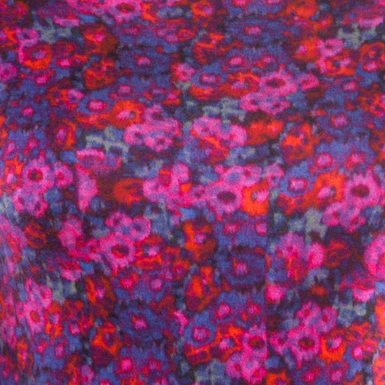 Pre Owned Erdem Multicolor Floral Printed Jersey Reese Dress M