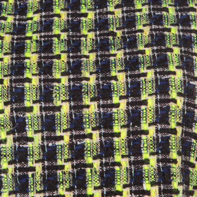 Pre Owned Erdem Multicolor Cap Sleeve Amanie Tweed Top M
