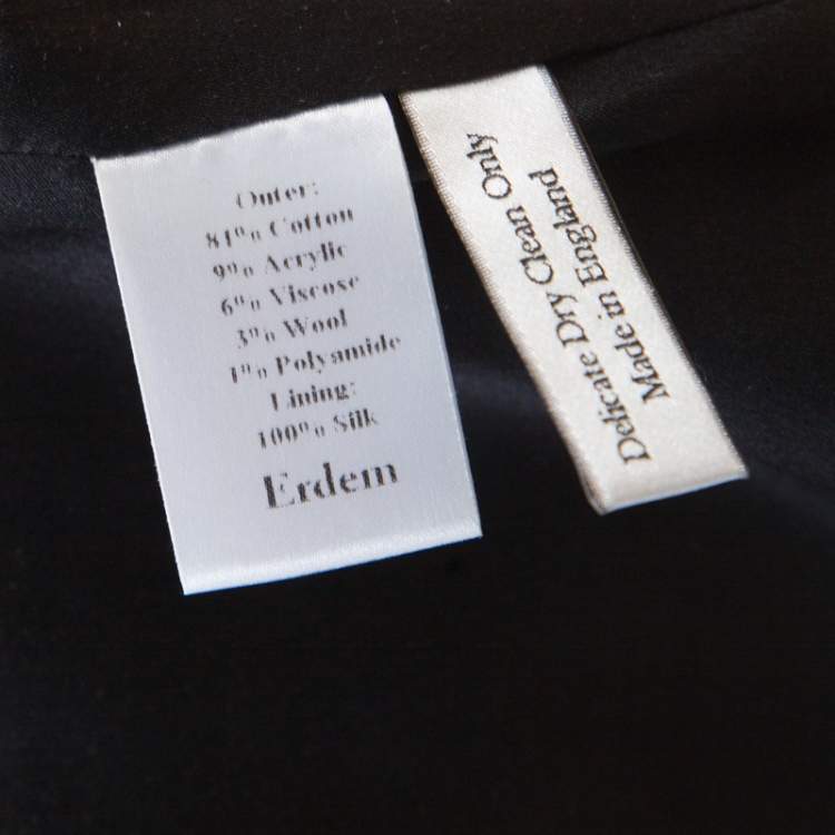 Pre Owned Erdem Multicolor Cap Sleeve Amanie Tweed Top M