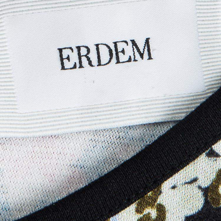 Pre Owned Erdem Multicolor Floral Printed cap Sleeve Dress S