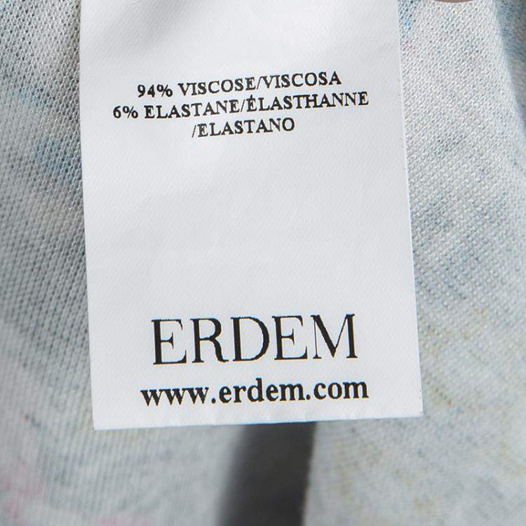 Pre Owned Erdem Multicolor Floral Printed cap Sleeve Dress S