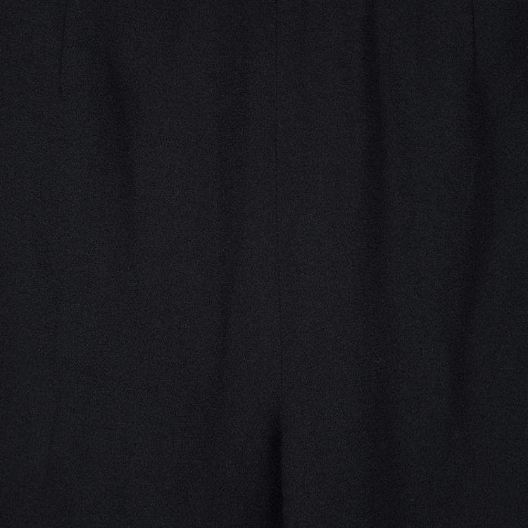 Pre Owned Ermanno Scervino Black Cotton Knit High Waist Trousers S