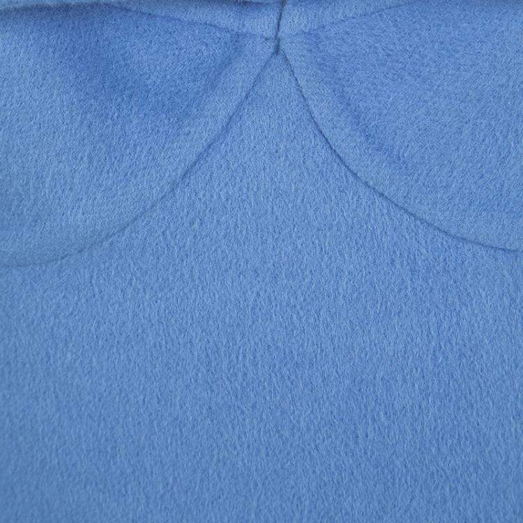 Pre Owned Ermanno Scervino Blue Angora Layered Strapless Dress M