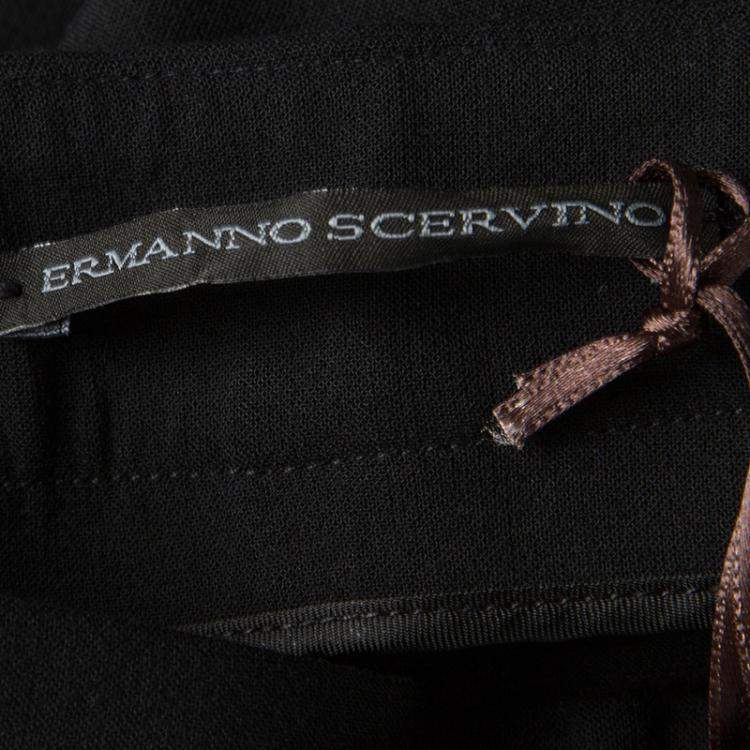 مملوكة مسبقًا Ermanno Scervino Black High Waist Tailored Pants S