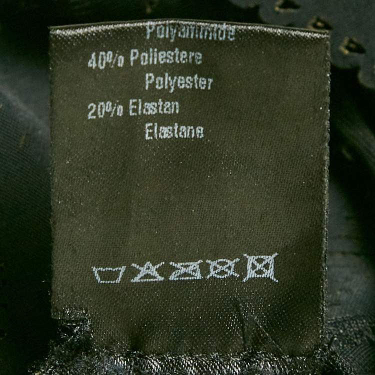 Pre Owned Ermanno Scervino Black Jersey Cut Out Detail Playsuit S