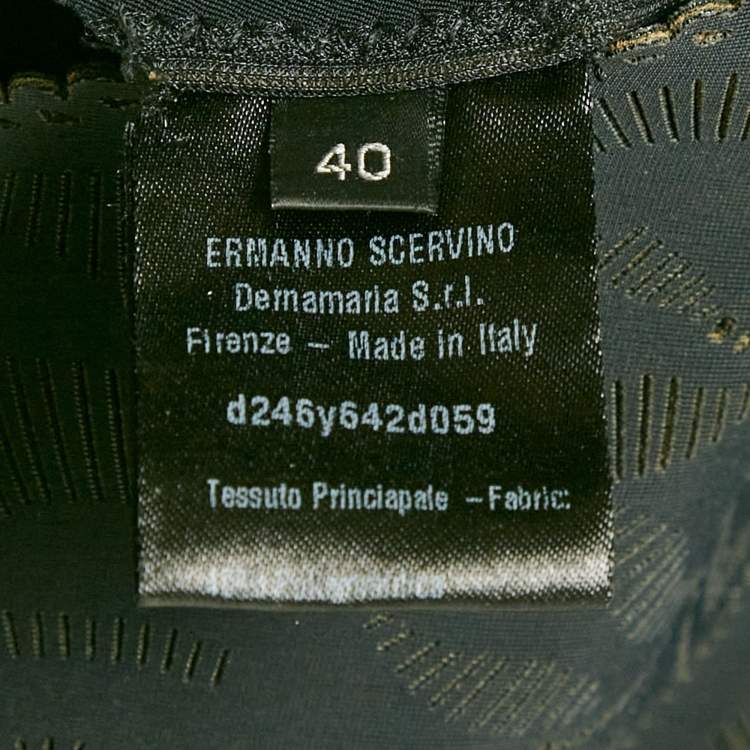 Pre Owned Ermanno Scervino Black Jersey Cut Out Detail Playsuit S