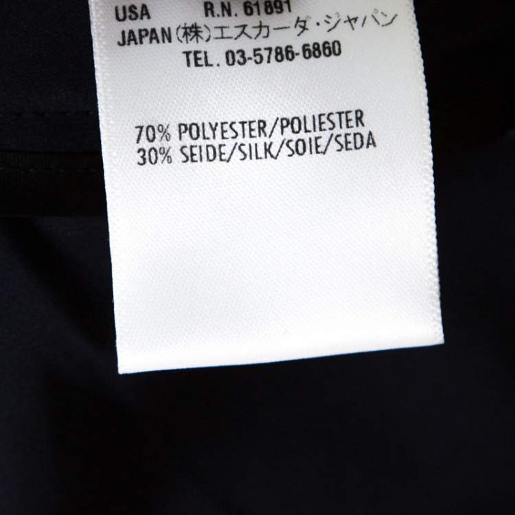 Pre Owned Escada Navy Blue Tailored Straight Pants M