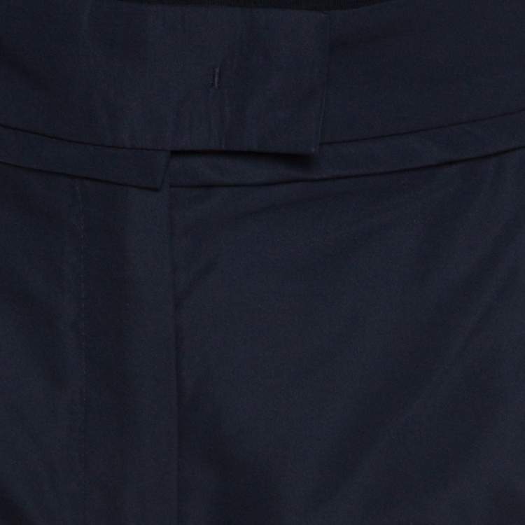 Pre Owned Escada Navy Blue Tailored Straight Pants M