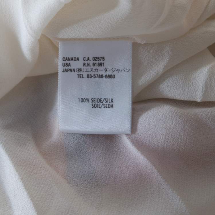 Pre Owned Escada Multicolor Brush Stroke Printed Silk Chiffon A Line Skirt M