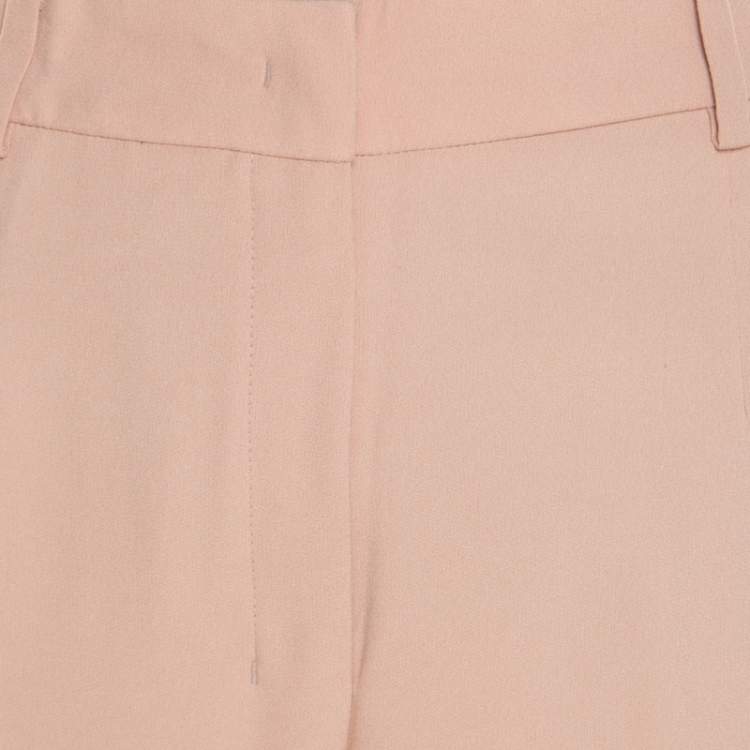 Pre Owned Escada Desert Rose Pink Crepe Tailored Torill Straight Trousers M