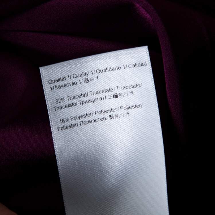 Pre Owned Escada Amethyste Purple Satin Relaxed Toskana Pants M