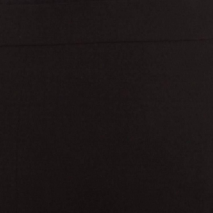 Pre Owned Escada Black Stretch Wool Paneled A Line Ryanta Skirt XL