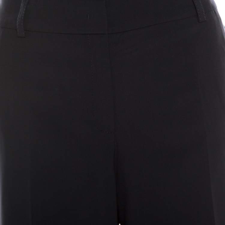 مملوكة مسبقًا Escada Navy Blue Wool Straight Leg Tzipora Formal Trousers M