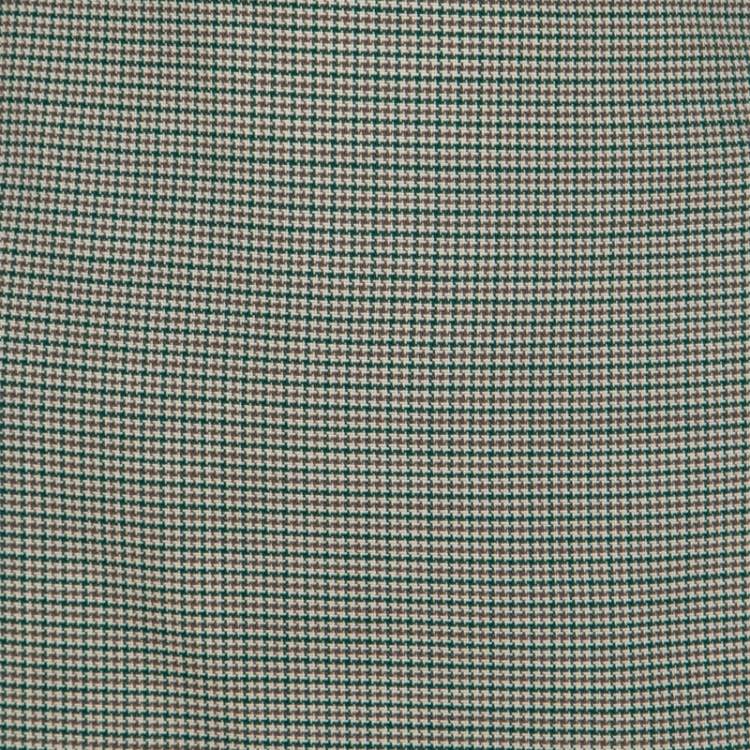 Pre Owned Escada Green and White Mini Houndstooth Pattern Wool Rowena Pencil Skirt L