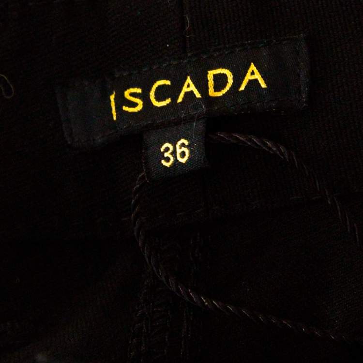 Pre Owned Escada Black Stretch Denim High Rise Straight Leg Tessa Jeans M