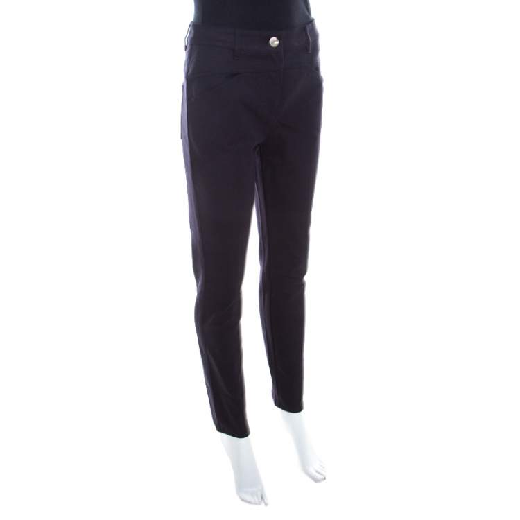 Pre Owned Escada Navy Blue Stretch Denim Teresa Straight Leg Jeans S