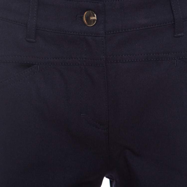 Pre Owned Escada Navy Blue Stretch Denim Teresa Straight Leg Jeans S