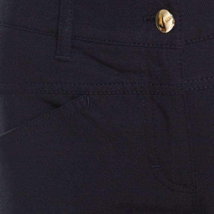 Pre Owned Escada Black Stretch Denim Teresa Straight Leg Jeans S