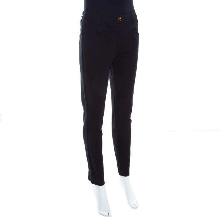 Pre Owned Escada Black Stretch Denim Teresa Straight Leg Jeans M