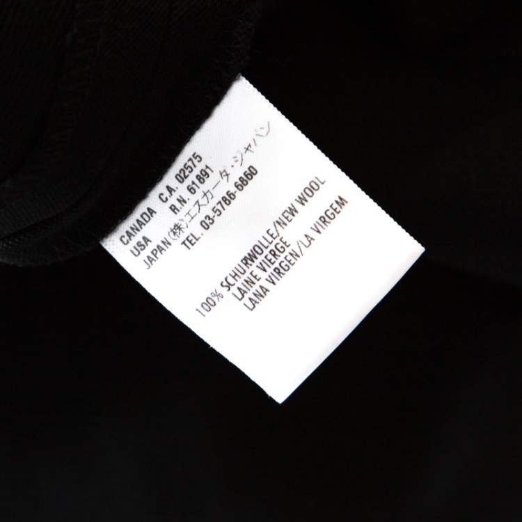 Pre Owned Escada Black Wool High Waist Tailored Trousers M