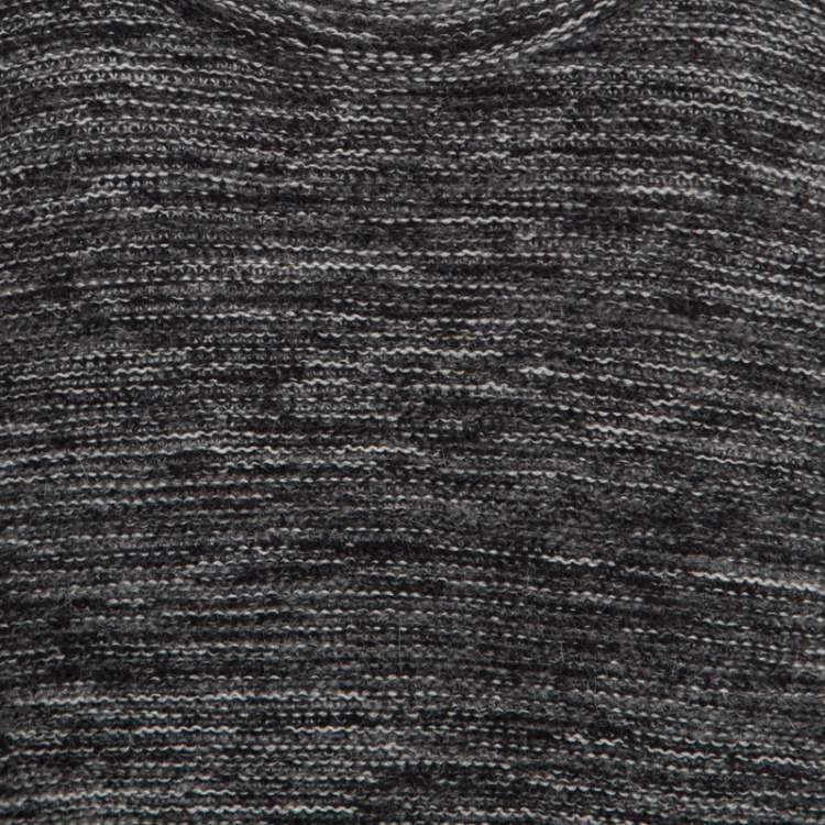 Pre Owned Escada Marled Grey Wool Blend Sleeveless Scoop Neck Sweater Top L