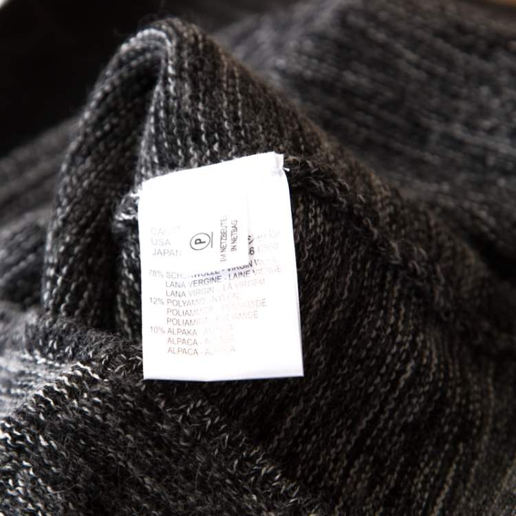 Pre Owned Escada Marled Grey Wool Blend Sleeveless Scoop Neck Sweater Top L