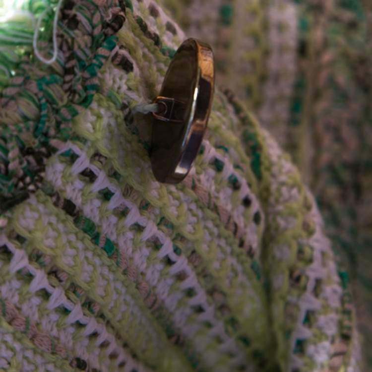 Pre Owned Escada Green Cotton Blend Tweed Boucle Jacket M
