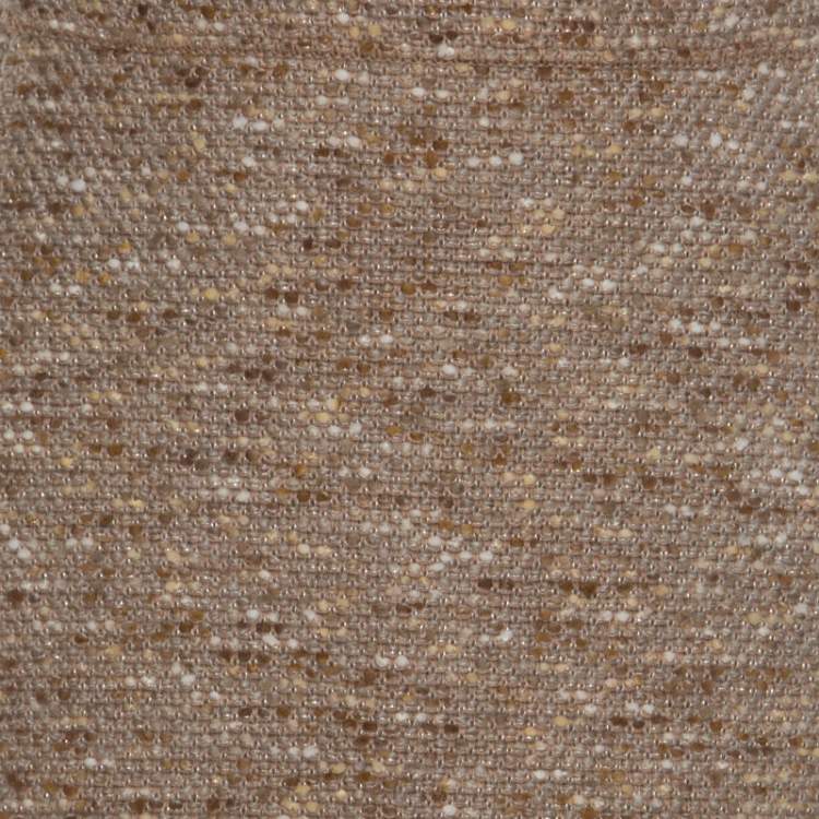 Pre Owned Escada Beige Wool Tweed Paneled A Line Skirt L