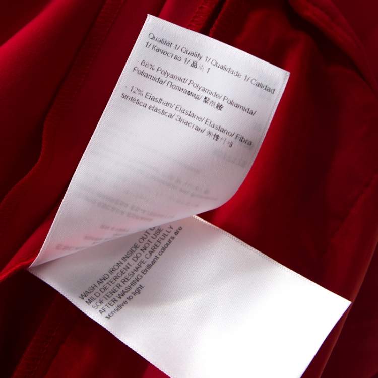 Pre Owned Escada Tivoli Orange Crepe Stretch Tapered Tineka Trousers M