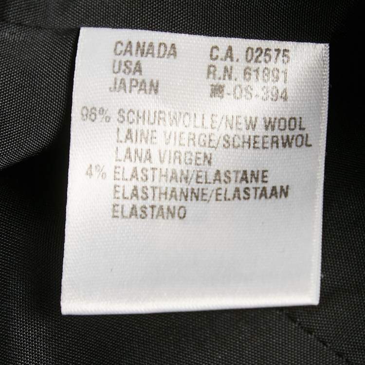 Pre Owned Escada Black & Red Trim Wool Belted Pant Suit S 