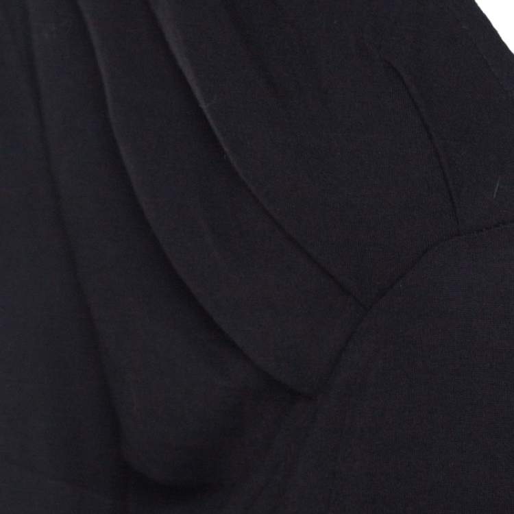 Pre Owned Escada Black Stretch Knit Plunge Neck Empire Erdem Top S