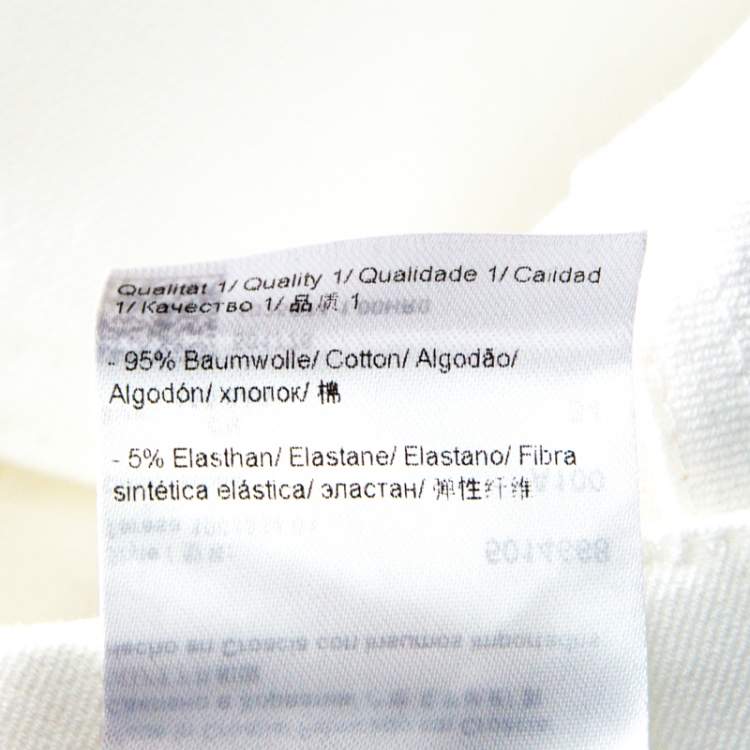 Pre Owned Escada White Stretch Denim Teresa Straight Leg Jeans S