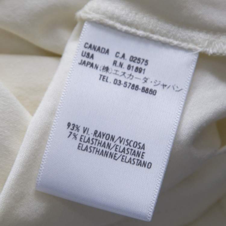 مملوكة مسبقًا Escada Buttercream Stretch Knit Long Sleeve Jersey Top XXL 
