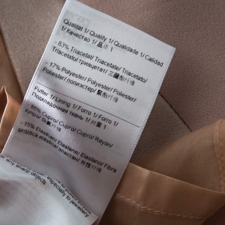 Pre Owned Escada Blush Pink Crepe Paneled Diantima Pencil Dress M