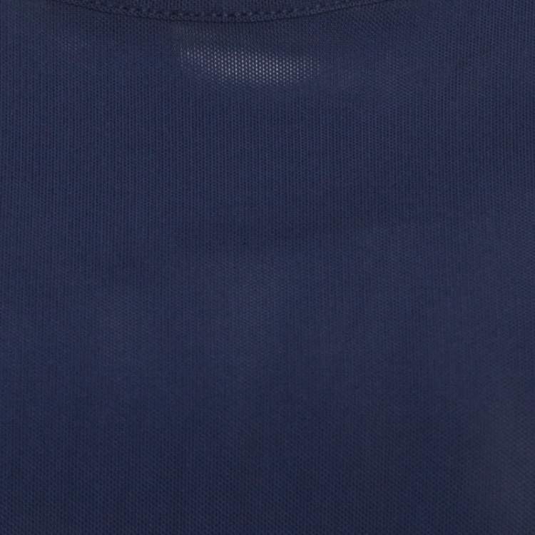 Pre Owned Escada Sapphire Blue Mesh Sleeveless Egle Blouse L