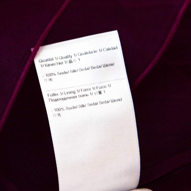 Pre Owned Escada Amethyste Purple Sheer Silk Sleeveless Norga Layered Top M